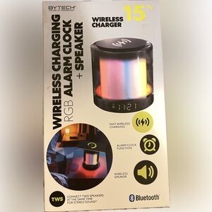 Portable Colorful Wireless Charging Alarm Clock Speaker! MAKE AN OFFER! Bundle